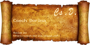 Csech Dorina névjegykártya